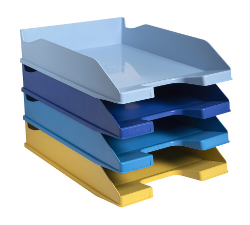 Set de 4 corbeilles-à-courrier Combo Midi Bee Blue