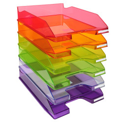 Corbeille à courrier Combo Midi transparent
