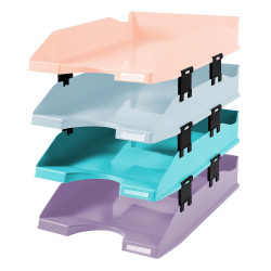 Set de 4 corbeilles-à-courrier Combo Midi Aquarel