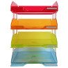 Set de 4 corbeilles-à-courrier Combo Midi transparent Linicolor