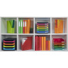 Set de 4 corbeilles-à-courrier Combo Midi transparent Linicolor
