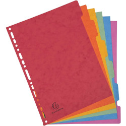 Jeu de 6 intercalaires en carte lustrée 400g, format A4