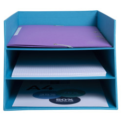 Corbeille à courrier Combo 3 niveaux carton Teksto