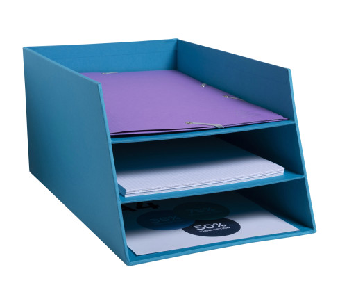 Corbeille à courrier Combo 3 niveaux carton Teksto