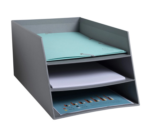 Corbeille à courrier Combo 3 niveaux carton Teksto