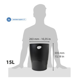 Corbeille-à-papier Ecobin Ecoblack