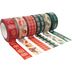 Lot de 10 rubans adhésifs noël assortis
