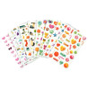 Pochette de 294 stickers déco 3D cooky thème fantaisie