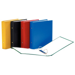 Classeur 2 anneaux en carton plastifié, format 17x22 cm, dos 4 cm, col