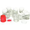 Lot de 12 pots de 50 ml en PET transparent