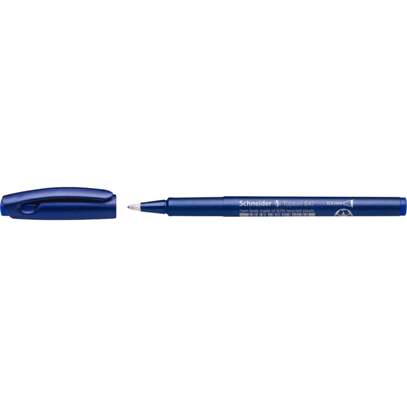 Roller pointe plastique 0,5mm bleu