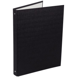 Classeur 4 anneaux en carton plastifié, format A4+, dos 2 cm, noir