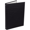 Classeur 4 anneaux en carton plastifié, format A4+, dos 2 cm, noir