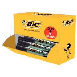 Pack de 24 marqueurs permanents 1481 pointe biseautée noirs dont 4 gra