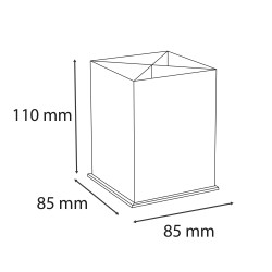 Pot à crayons carré 4 compartiments carton Teksto
