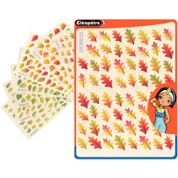 Pochette de 958 gommettes formes feuilles assorties