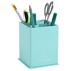 Pot à crayons carré 4 compartiments carton Teksto