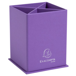 Pot à crayons carré 4 compartiments carton Teksto