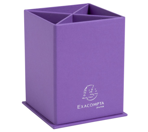 Pot à crayons carré 4 compartiments carton Teksto