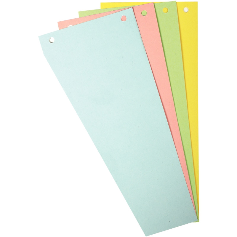 Paquet de 100 fiches intercalaires trapèze FOREVER 180g, coloris assor
