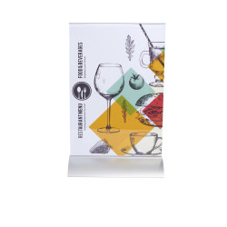 Porte-visuel vertical pied aluminium A4