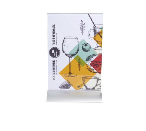 Porte-visuel vertical pied aluminium A4