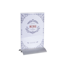 Porte-visuel vertical pied aluminium A4