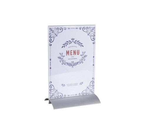 Porte-visuel vertical pied aluminium A4