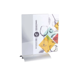 Porte-visuel vertical pied aluminium A4
