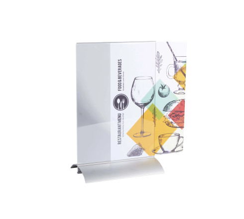 Porte-visuel vertical pied aluminium A4