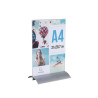 Porte-visuel vertical pied aluminium A4