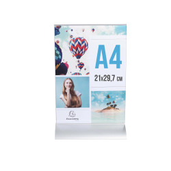 Porte-visuel vertical pied aluminium A4
