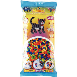 Sachet de 6 000 perles Hama à repasser taille midi néon