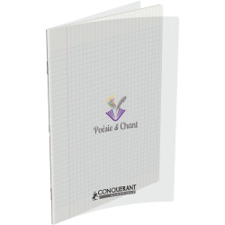 Cahier de poésie 48 pages CONQUERANT, format 24x32 cm, seyès/uni, couv