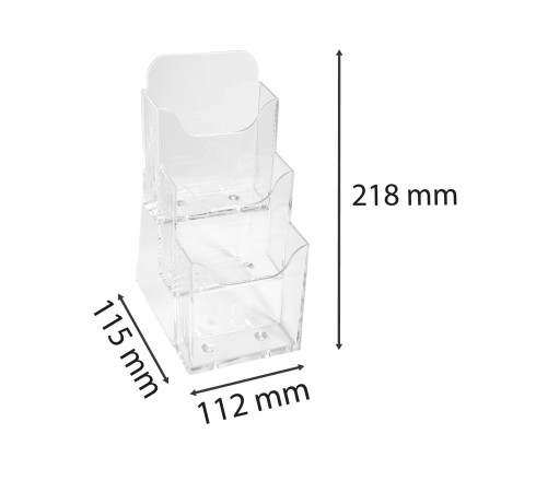 Distributeur de prospectus 3 compartiments DL (10X21cm)