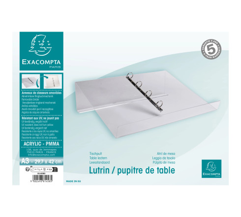 Lutrin avec anneaux de classeur