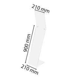 Présentoir sur pied tout PMMA vertical A4