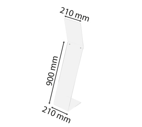 Présentoir sur pied tout PMMA vertical A4