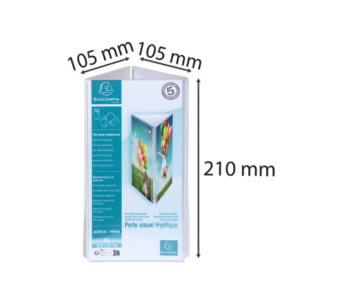 Porte-visuel tryptique DL