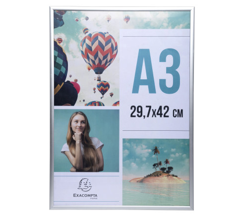 Cadre photo mural aluminium A3