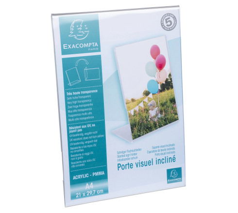 Porte-visuel incliné vertical A4