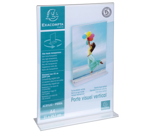 Porte-visuel droit vertical A4