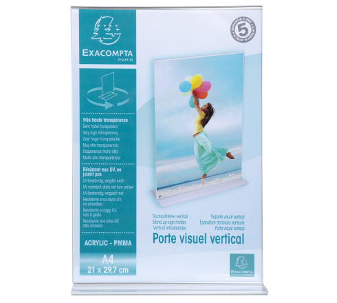 Porte-visuel droit vertical A4