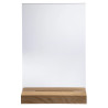 Porte-visuel avec socle en bois vertical A4