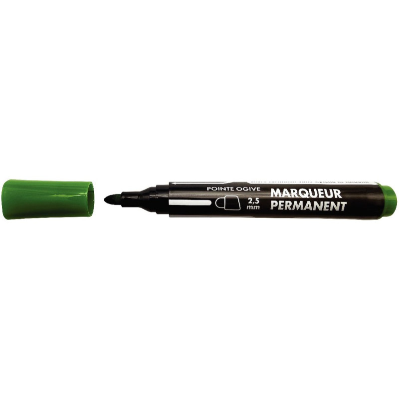 Marqueur permanent pointe ogive vert