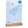 Porte-visuel avec socle en bois vertical A4