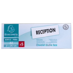 Lot de 5 chevalets double face horizontal A4
