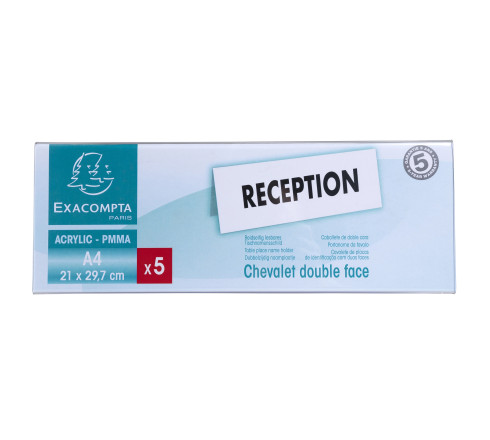 Lot de 5 chevalets double face horizontal A4