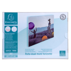 Porte-visuel mural horizontal A4