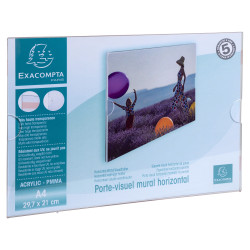 Porte-visuel mural horizontal A4
